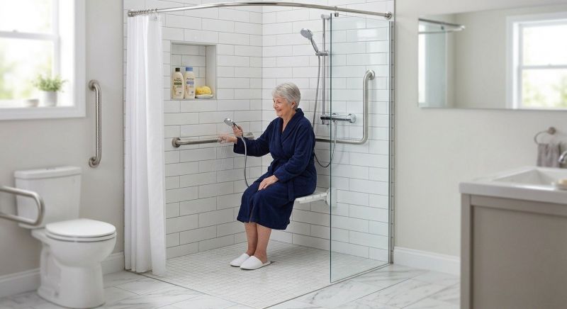 Accessible Shower Construction in South Portland, ME